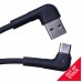 Maxlife γωνιακό καλώδιο MXUC-09 USB - USB-C 1,0 m 3A μαύρο Maxlife γωνιακό καλώδιο MXUC-09 USB - USB-C 1,0 m 3A μαύρο