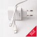 Maxlife φορτιστής MXTC-06-20AC PD QC 1x USB-C 1x USB 20W λευκό + USB-C - καλώδιο USB-C 20W