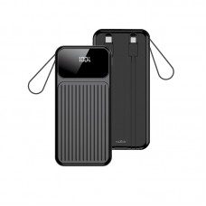 Maxlife Power bank με ενσωματωμένα καλώδια MXPB-06 PD QC 22,5W 10000 mAh μαύρο