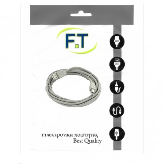 FTT16-662 ΚΑΛΩΔΙΩΣΗ USB A-B Version2 1.8m ΓΚΡΙ
