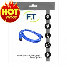 FTT16-664 ΚΑΛΩΔΙΩΣΗ USB A-B Version2 1.8m ΜΠΛΕ