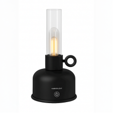 Forever Light Vintage Λάμπα LED πετρελαίου Μαύρη