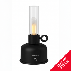 Forever Light Vintage Λάμπα LED πετρελαίου Μαύρη