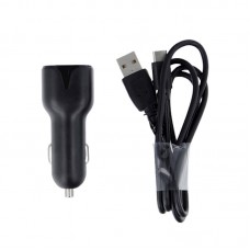 Maxlife φορτιστής αυτοκινήτου MXCC-01 2x USB 2.4A μαύρο + καλώδιο USB-C