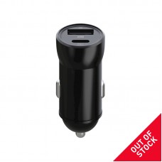 Maxlife φορτιστής αυτοκινήτου MXCC-04 PD QC 1x USB-C 1x USB 20W μαύρο
