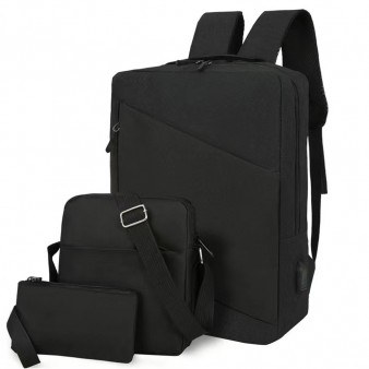 Laptop backpack  BP-06, 3in1, 15.6", Μαυρο