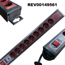 REV00149561 Πολύπριζο 9 θέσεων με προστασία, διακόπτη και καλώδιο 3m x 1,5mm