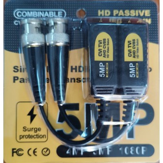 FTT10-016 1 Channel Passive HD Video Balun 5MP (ζευγος)