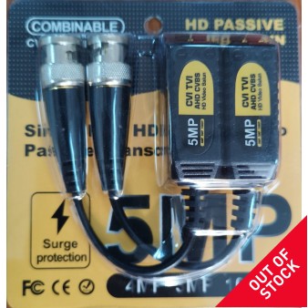 FTT10-016 1 Channel Passive HD Video Balun 5MP (ζευγος)