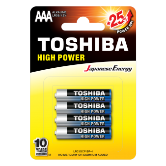 Toshiba High Power AAA (blister 4 pcs) - LR03GCP BP-4