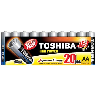 Toshiba High Power AA (shrink 20 pcs) - LR6GCP MP-20