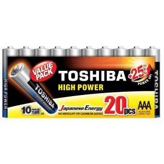 Toshiba High Power AAA (shrink 20 pcs) - LR03GCP MP-20