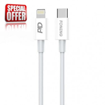 Foneng X31 USB-C cable for Lighting, 20W 1m (white)