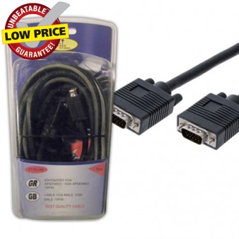 FTT6-046 ΚΑΛΩΔΙΩΣΗ VGA-VGA M-M 15PIN 5meter