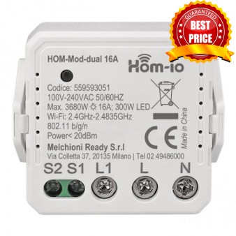 HOM-IO SMART ΔΙΑΚΟΠΤΗΣ 1 ΚΑΝΑΛΙΟΥ ΔΙΠΛΟΣ HOM-IO SMART ΔΙΑΚΟΠΤΗΣ 1 ΚΑΝΑΛΙΟΥ ΔΙΠΛΟΣ