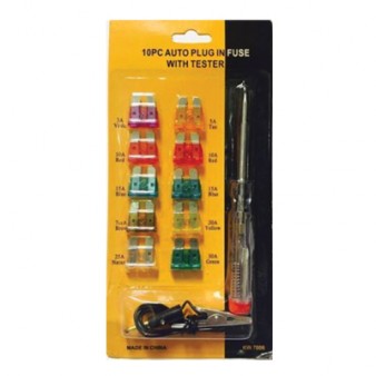 FUSE 001 AΣΦΑΛΕΙΕΣ ΑΥΤΟΚΙΝΗΤΟΥ(10TEM.) + TESTER
