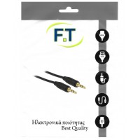 FTT16-015 Gold ΚΑΛΩΔΙΩΣΗ 3.5mm STEREO ΑΡΣΕΝΙΚΟ - 3.5mm STEREO ΑΡΣΕΝΙΚΟ 1.5m