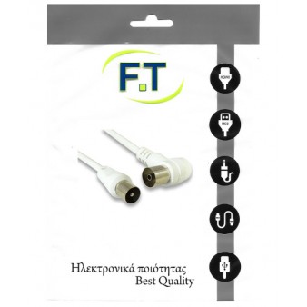 FTT16-210 WHITE Καλωδίωση TV-VIDEO Αρσ-Γωνιακό Θηλ RF 3c2v 1.5M